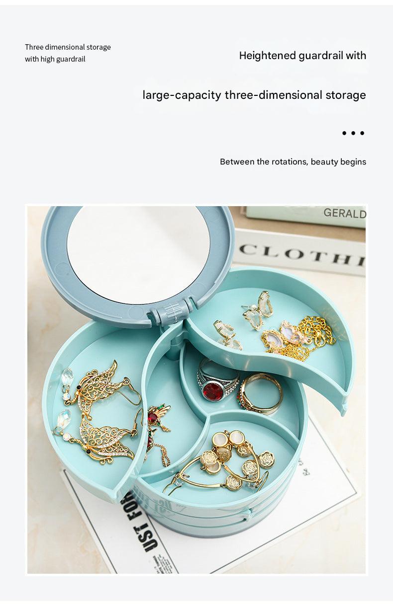 blue tiered earring organizer