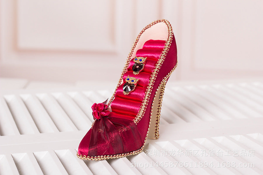 royal blue high heel accessory display