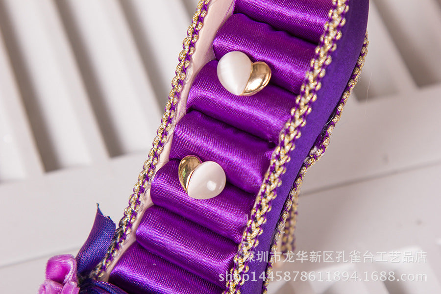 unique multicolored high heel jewelry rack