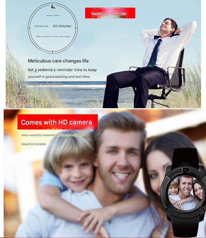 V8 Smartwatch display showing health metrics