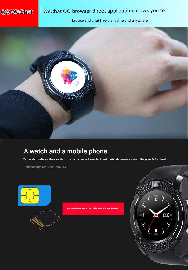 User wearing V8 Smartwatch while exercising