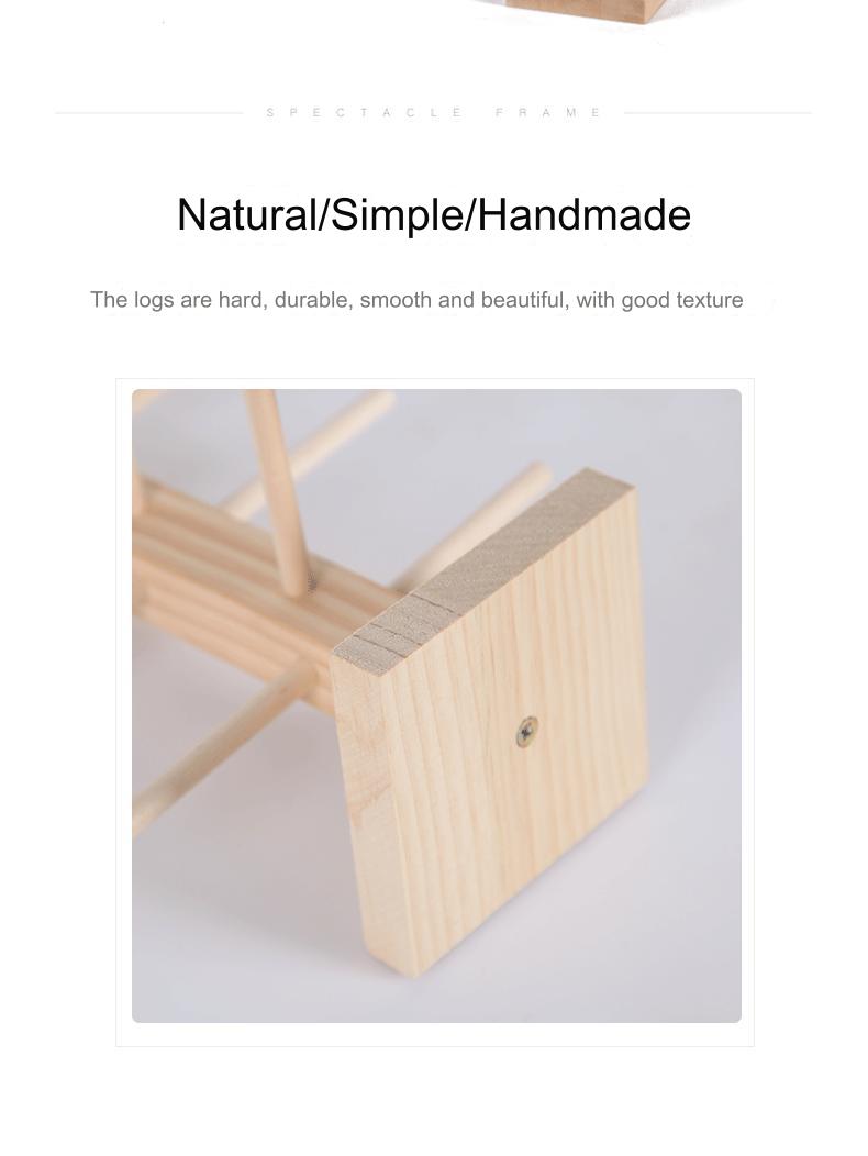Natural wood glasses holder