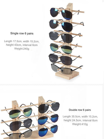 Pine sunglasses stand
