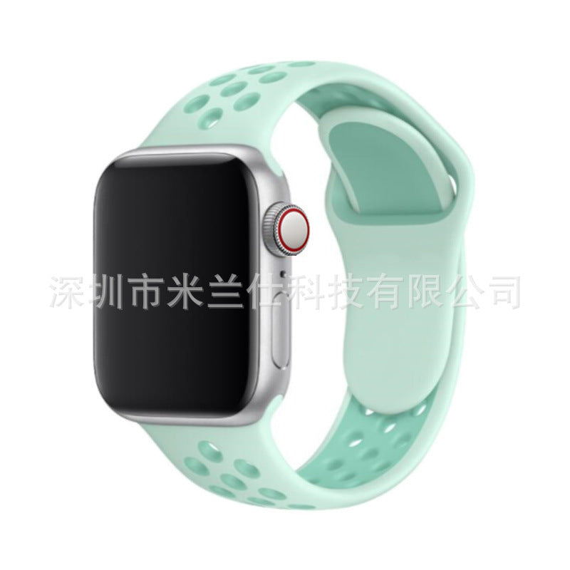 Dual Color Silicone Sport Band for Apple Watch Series 6, 7, 8, SE and Ultra - Comfortable & Durable