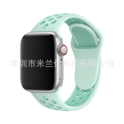 Dual Color Silicone Sport Band for Apple Watch Series 6, 7, 8, SE and Ultra - Comfortable & Durable