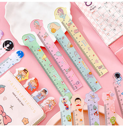 colorful cartoon ruler 15cm school drawing