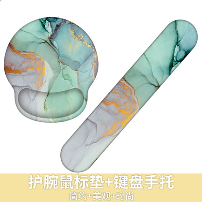 Custom Memory Foam Wrist Support Mouse Pad & Keyboard Rest for Ergonomic Comfort - Vibrant Designs