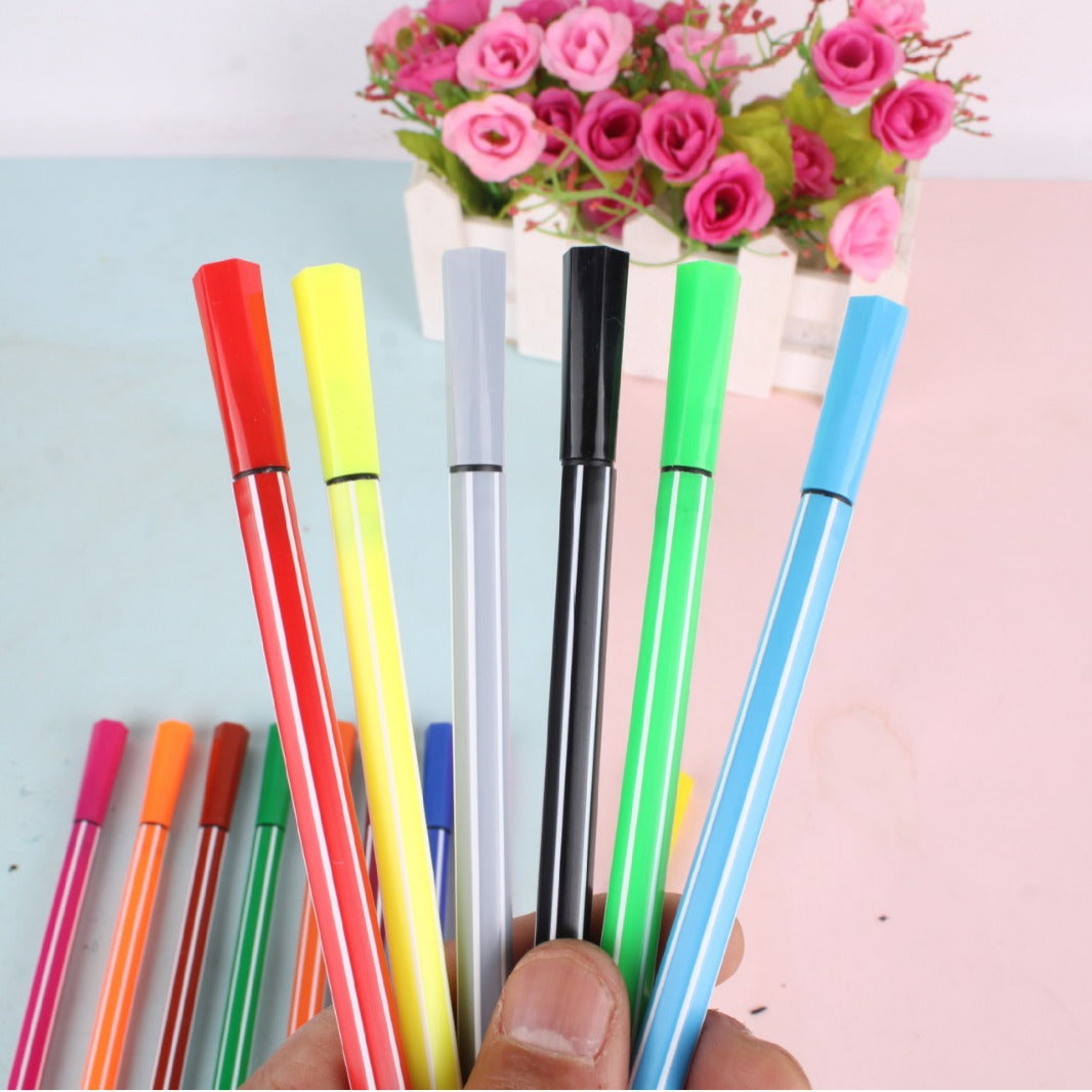 Vibrant Washable Watercolor Markers Set for Kids – 12/24/36 Colors for Art and Craft Enthusiasts