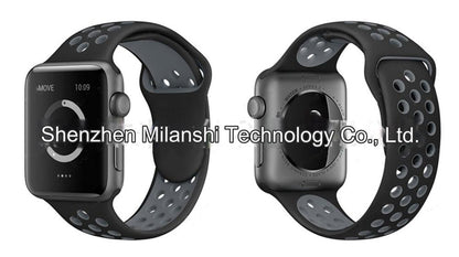 Dual Color Silicone Sport Band for Apple Watch Series 6, 7, 8, SE and Ultra - Comfortable & Durable