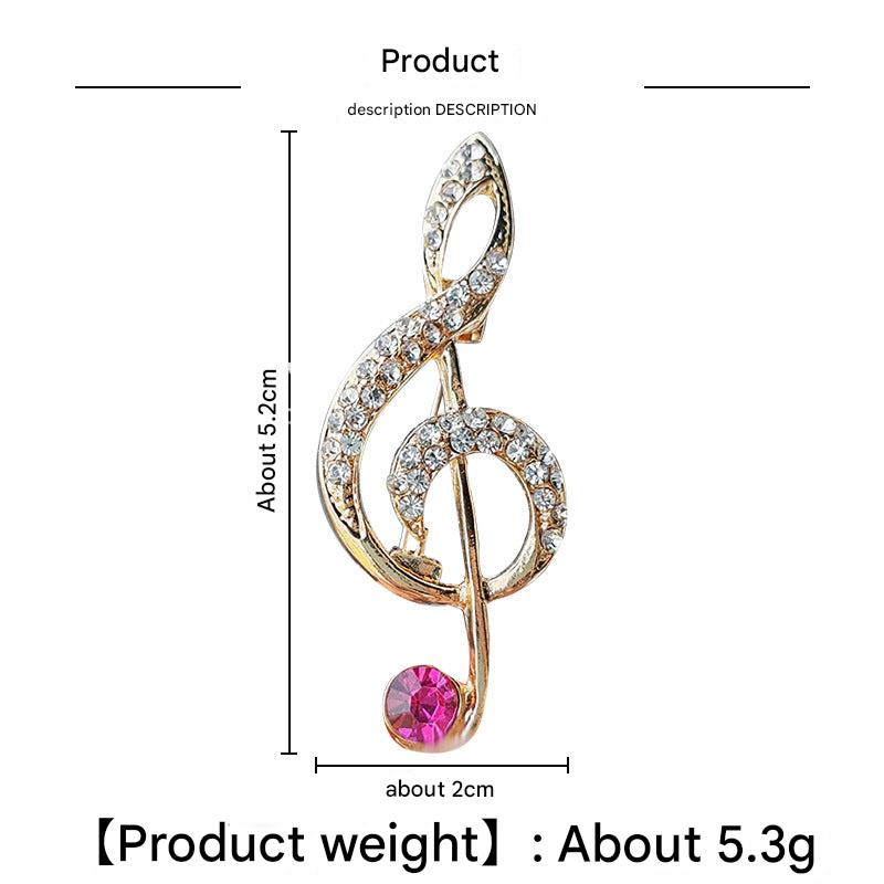 Creative Musical Note Brooch Image 4