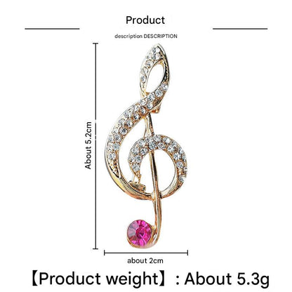 Creative Musical Note Brooch Image 4