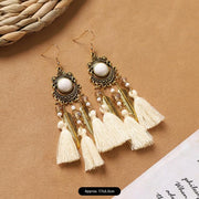 16 - Ethnic Style Off-White Tassel