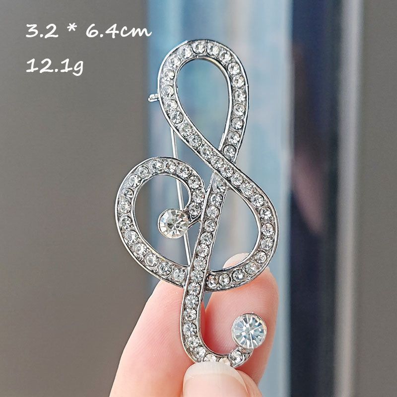Creative Musical Note Brooch Image 2