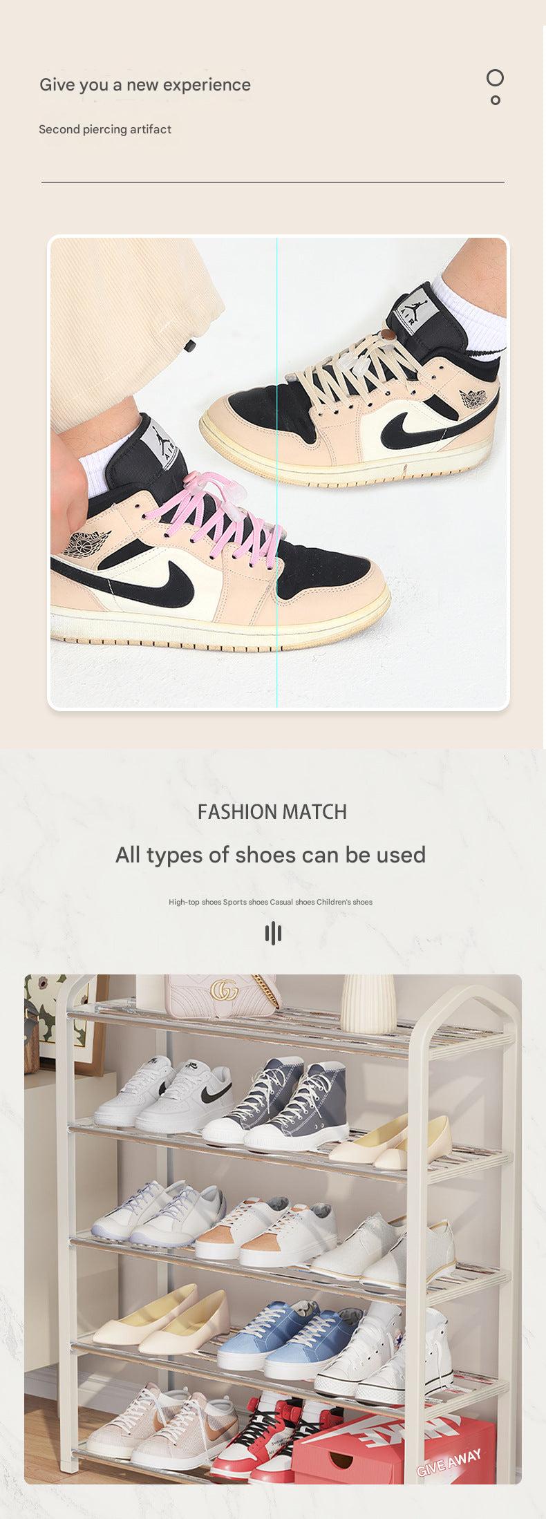 Adjustable elastic lace clips for sneakers