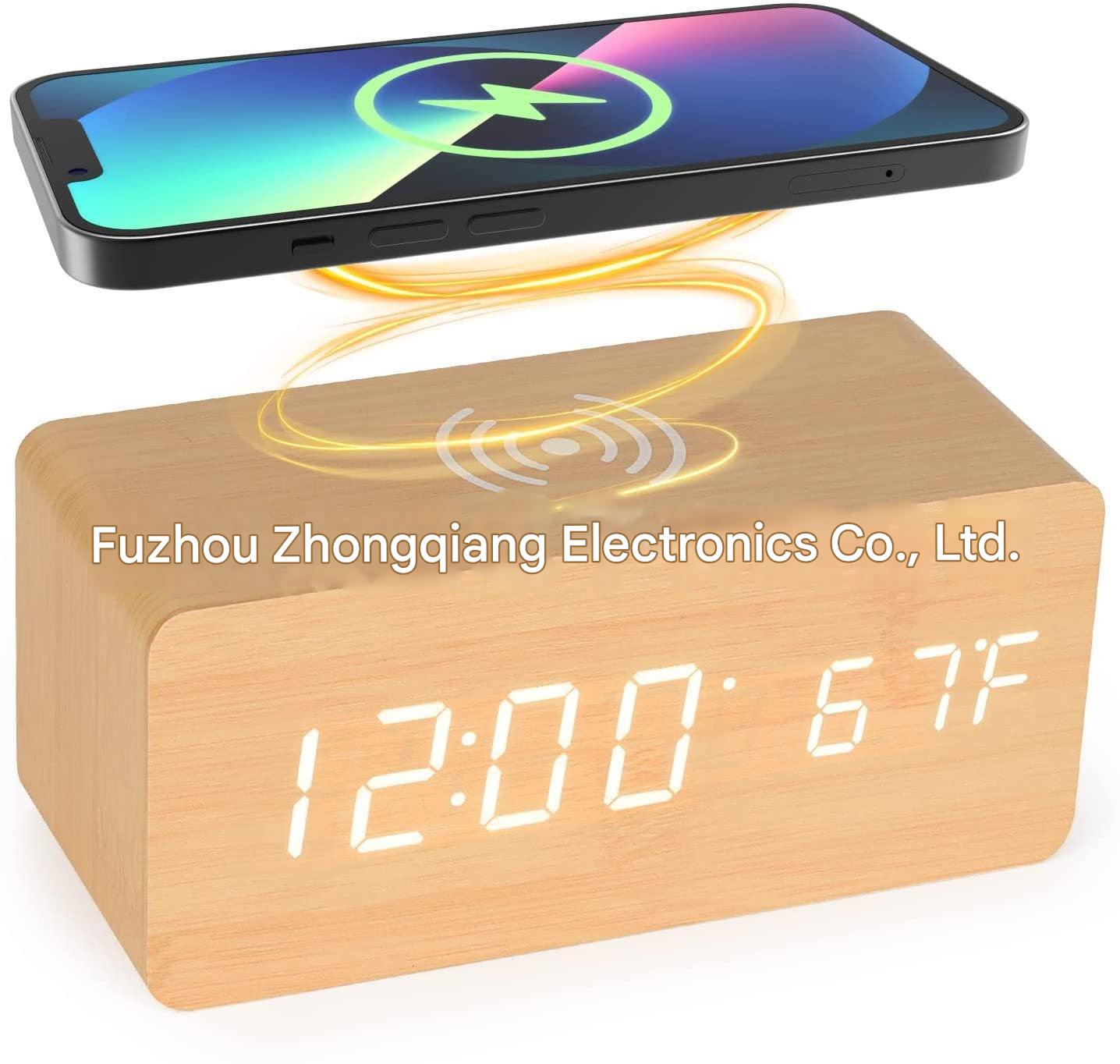 Wooden digital clock with eco-friendly materials