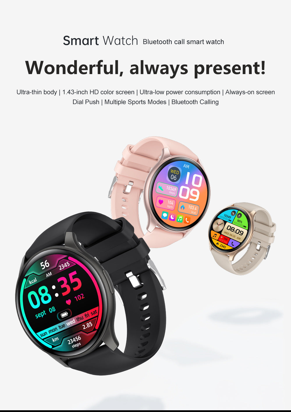 ZW60 Smartwatch in Gold Color