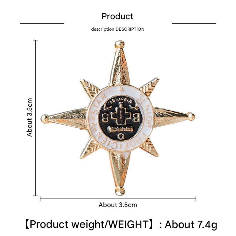 High-quality alloy brooch detailed view