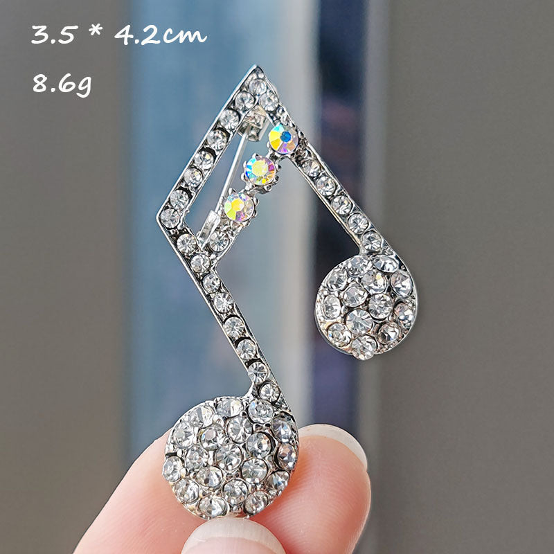 Creative Musical Note Brooch Image 2