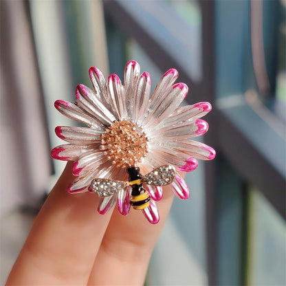 Vibrant Floral Enamel Brooch Pin Multi-color