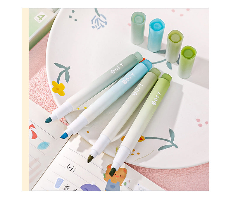gradient color highlighters in package