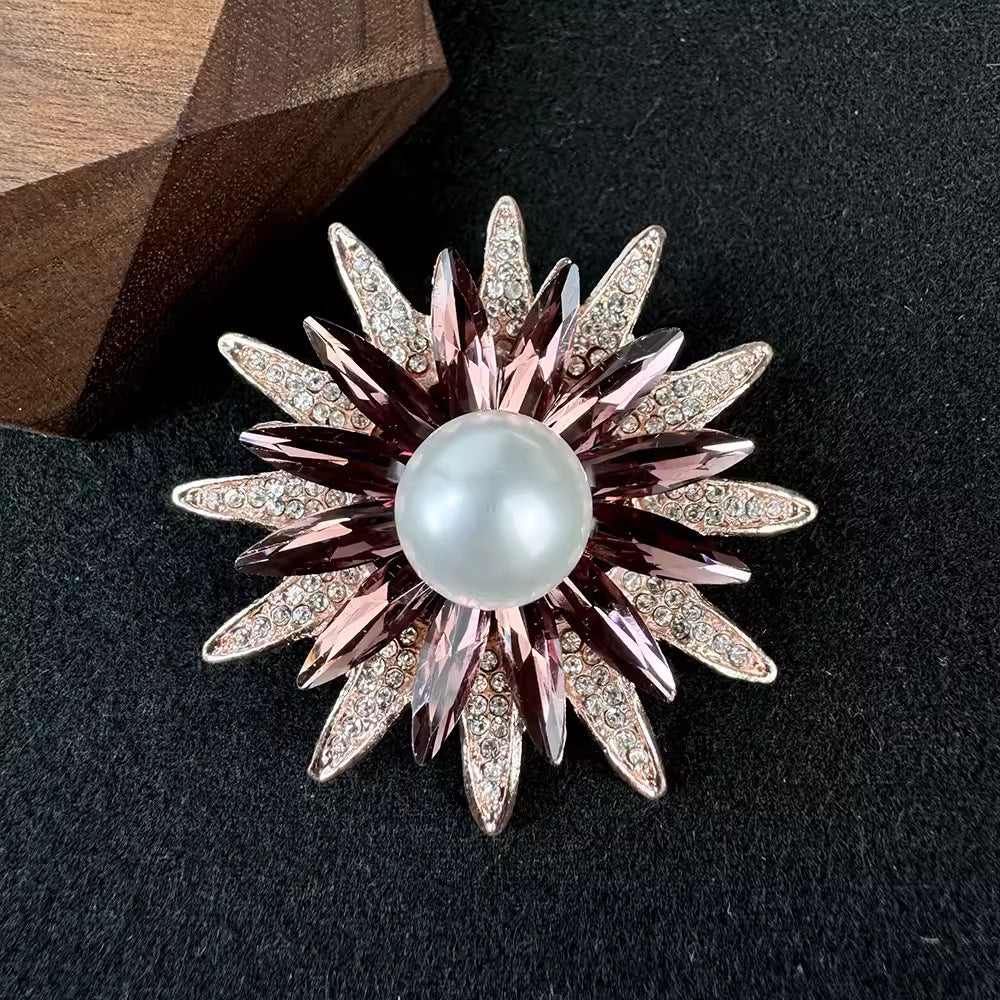 durable alloy flower pin for clothing