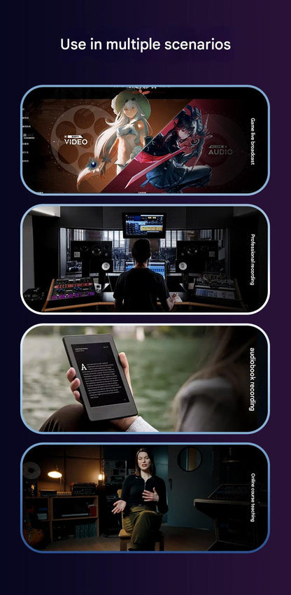 Close-up of professional microphone setup for gaming