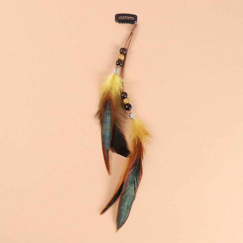 Colorful feather hairband - image 5