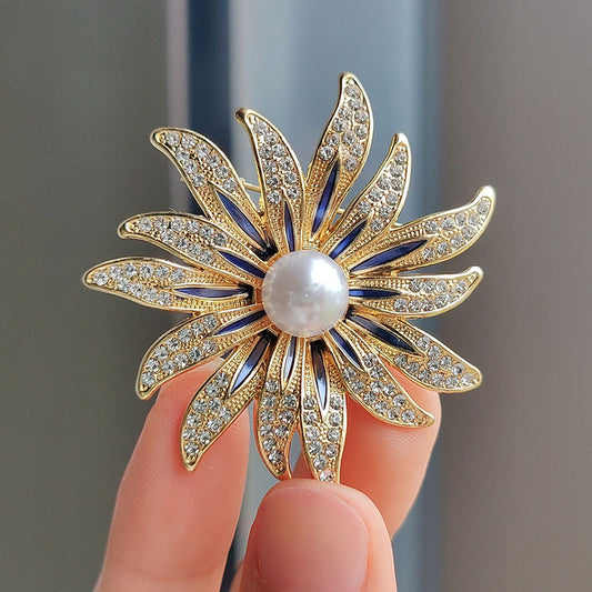 Elegant floral pin up close view