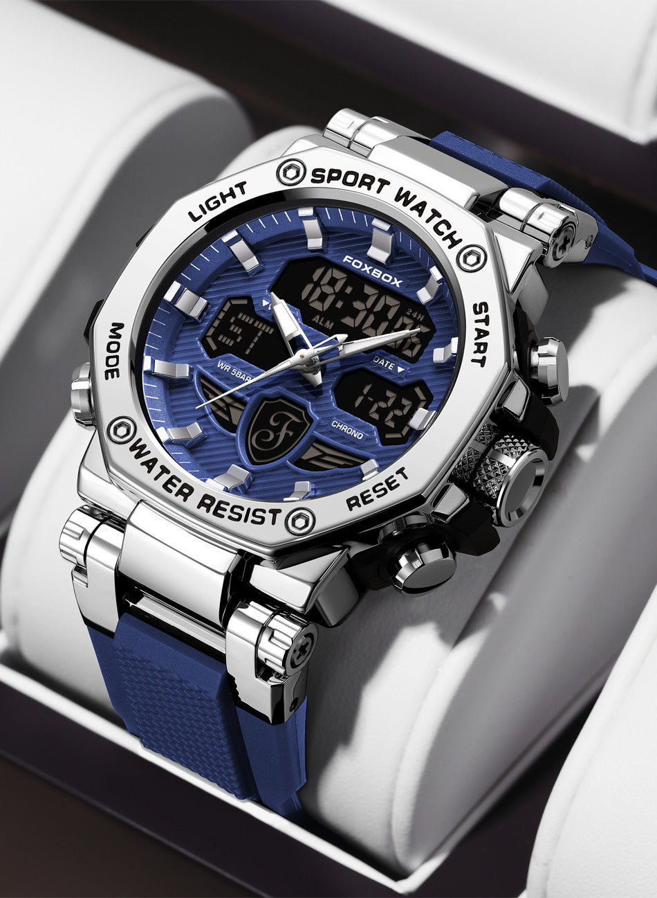 Multi-function sports watch display close-up