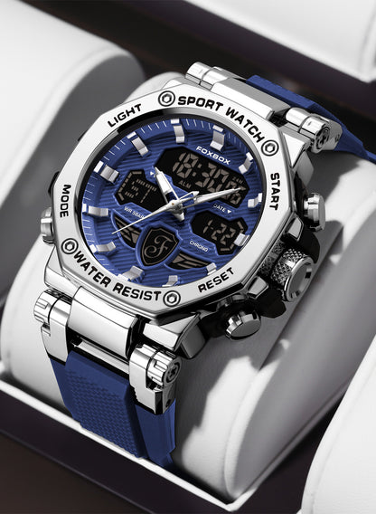 Multi-function sports watch display close-up