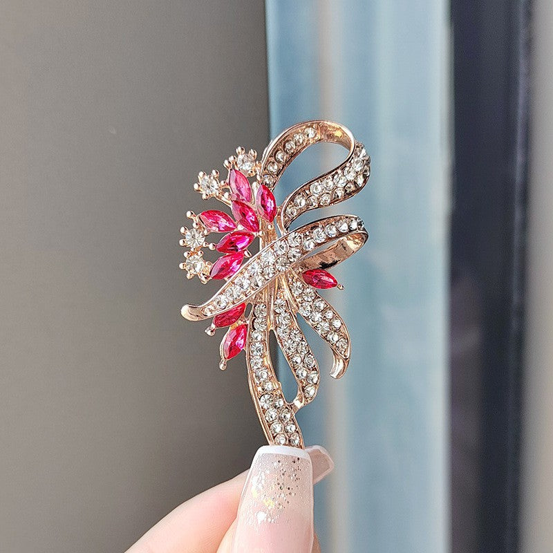 Elegant Cat Eye Pin Brooch - Blue Color