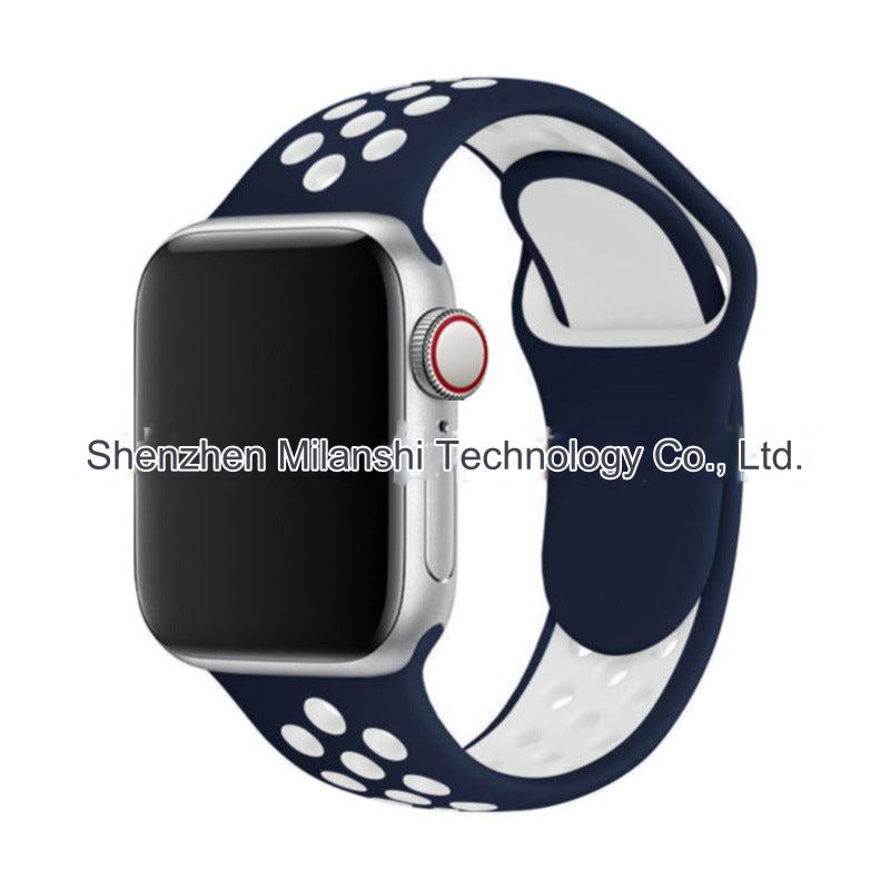 Dual Color Silicone Sport Band for Apple Watch Series 6, 7, 8, SE and Ultra - Comfortable & Durable