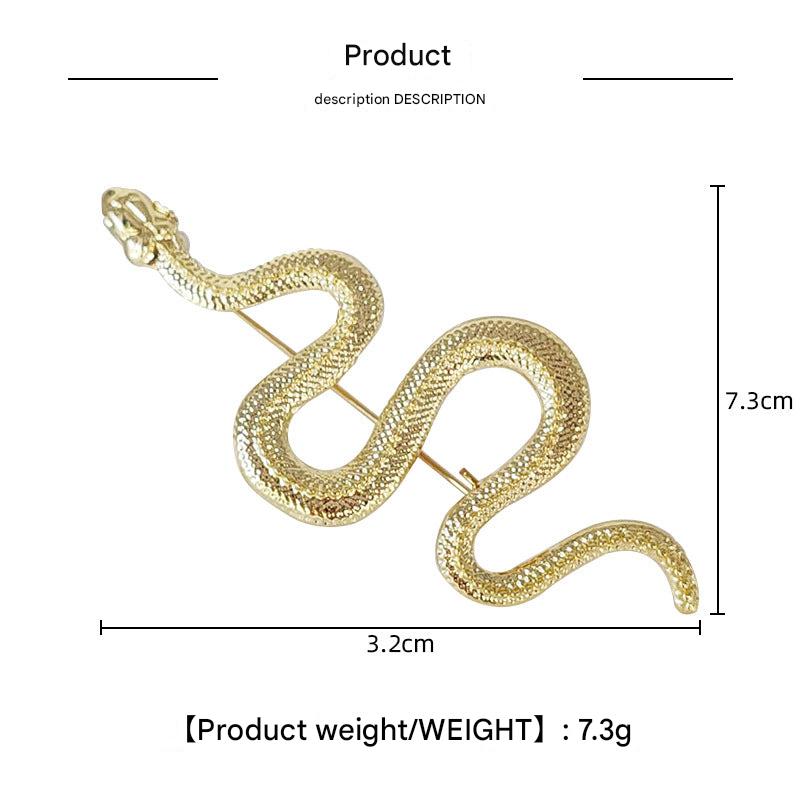 men's fashion snake brooch