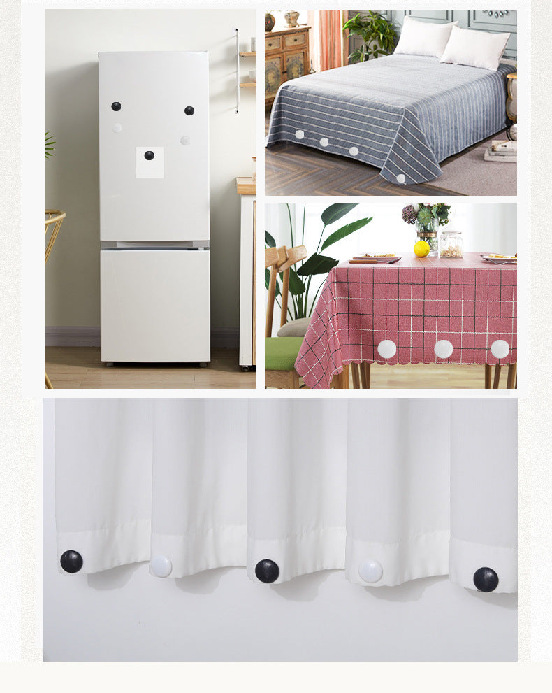 Magnetic weights preventing curtain movement