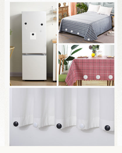 Magnetic weights preventing curtain movement