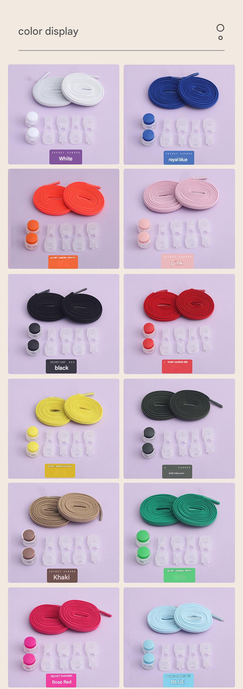 Adjustable elastic lace clips for sneakers