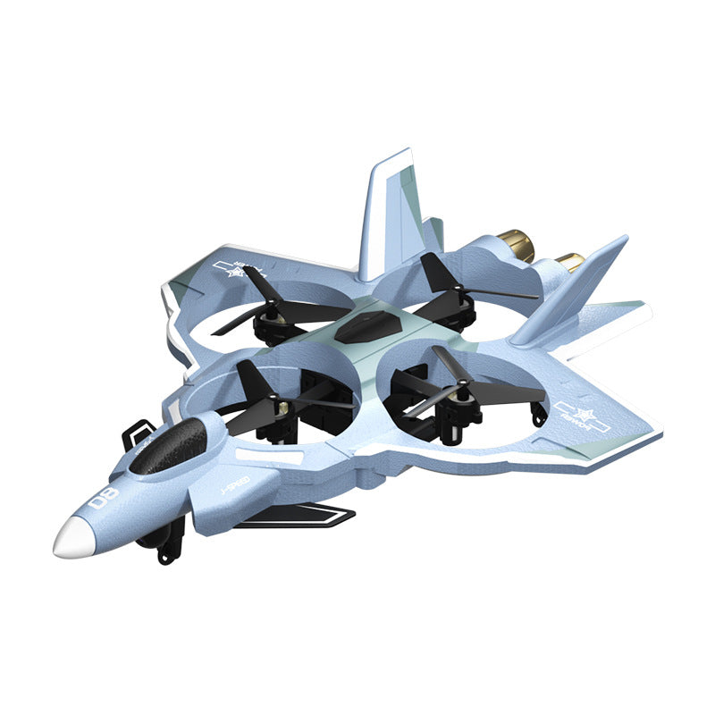 Close up of JJRC fighter aircraft featuring remote control