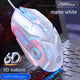 White colorful light-6D button silent version (Pack of 2)
