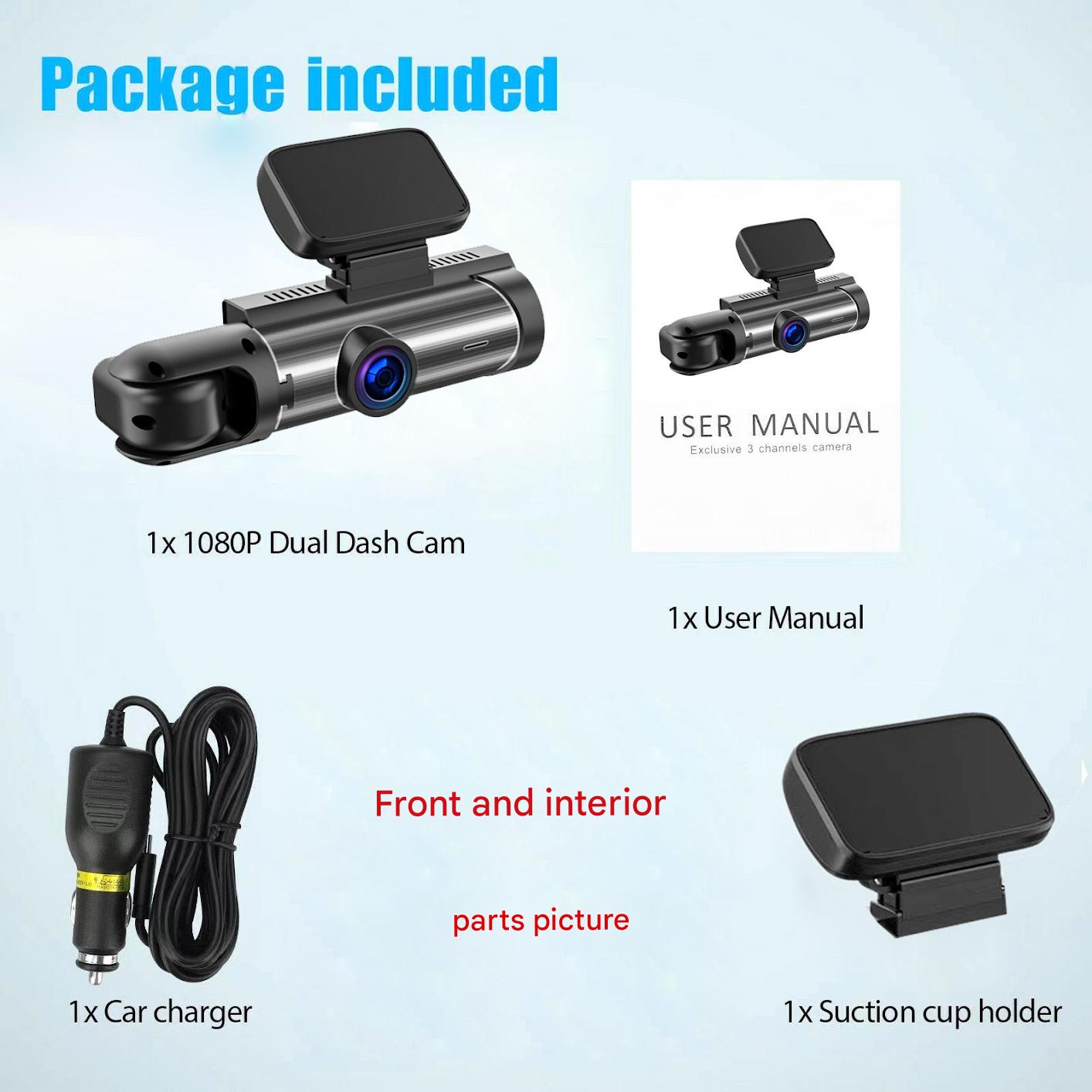 Yuecai M8 Car Dash Camera with Rear View