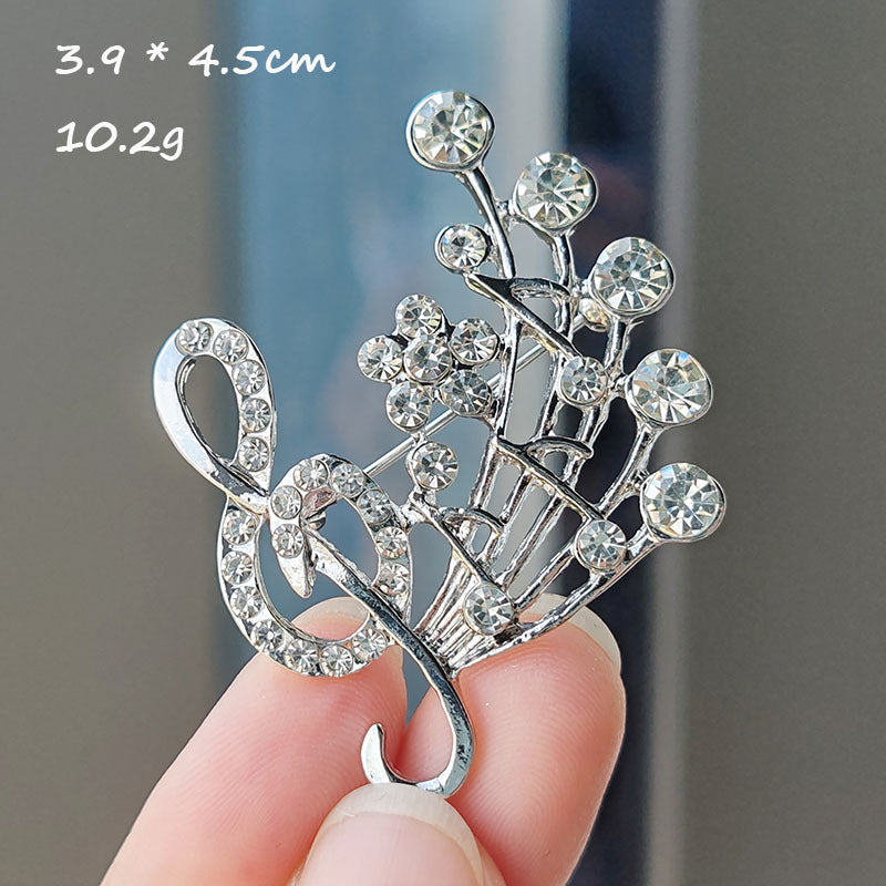 Creative Musical Note Brooch Image 3