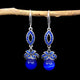 Floral Leaf with Pearl (Royal Blue)