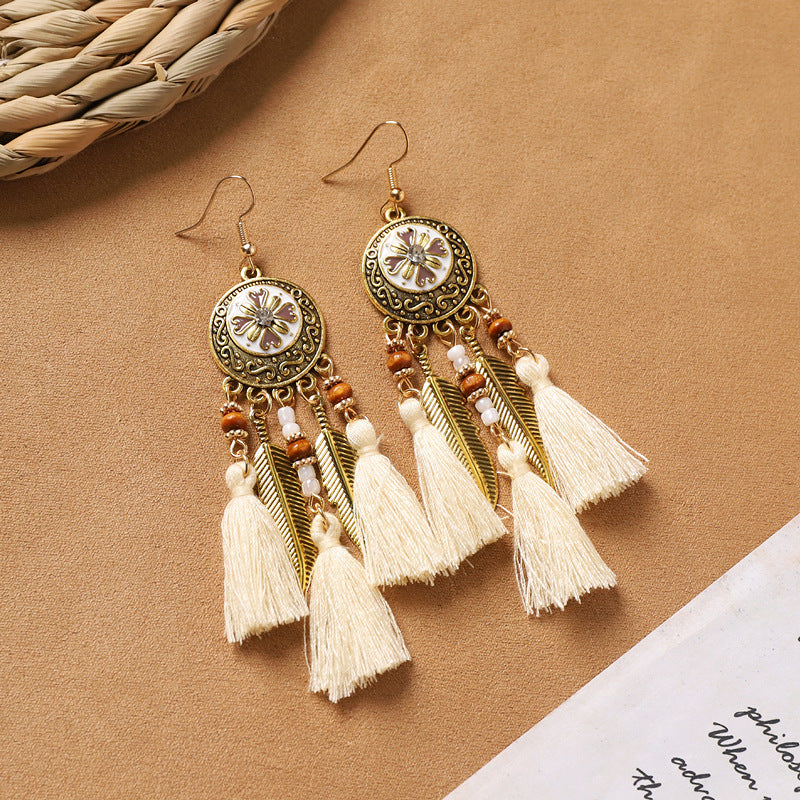 Handcrafted jewelry with feather details