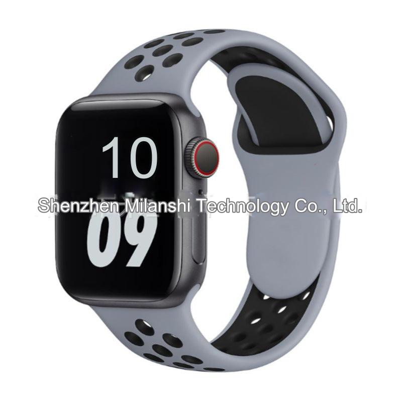 Dual Color Silicone Sport Band for Apple Watch Series 6, 7, 8, SE and Ultra - Comfortable & Durable