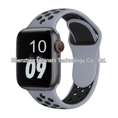 Dual Color Silicone Sport Band for Apple Watch Series 6, 7, 8, SE and Ultra - Comfortable & Durable