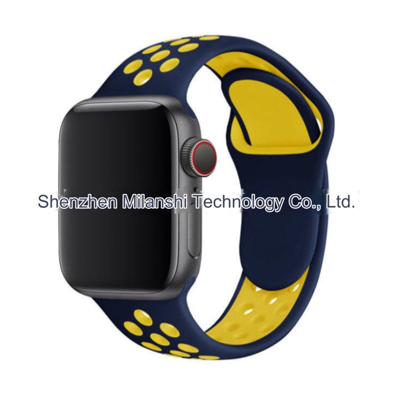 Dual Color Silicone Sport Band for Apple Watch Series 6, 7, 8, SE and Ultra - Comfortable & Durable