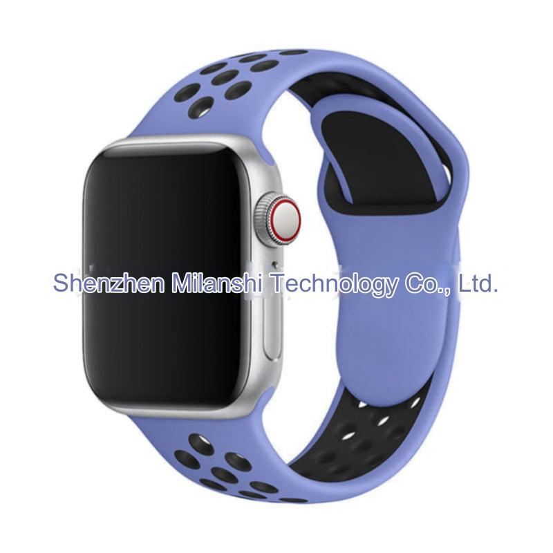 Dual Color Silicone Sport Band for Apple Watch Series 6, 7, 8, SE and Ultra - Comfortable & Durable
