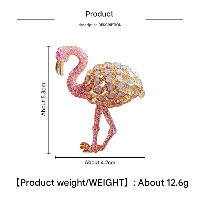 Unique flamingo design brooch for gifting