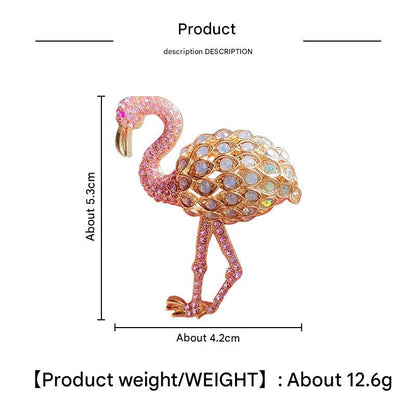 Unique flamingo design brooch for gifting