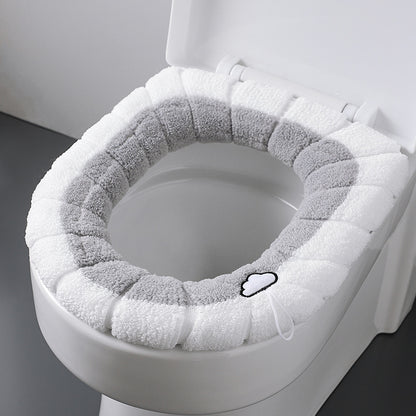 Plush Nordic Toilet Seat Cover front view