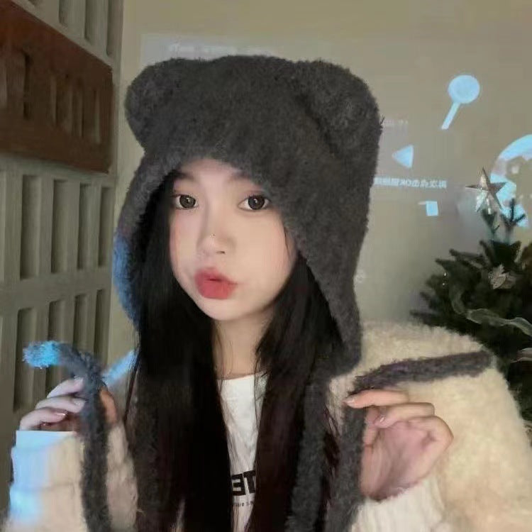 Bear ear hat style for women image 7